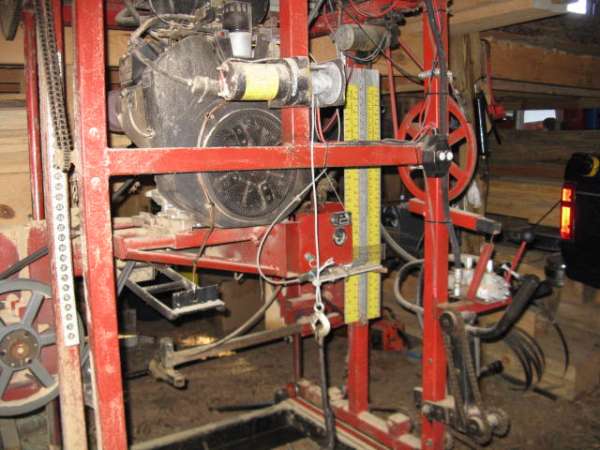 Picture 197
Carriage mounted winch 2,000lb  for helping turn logs, 
