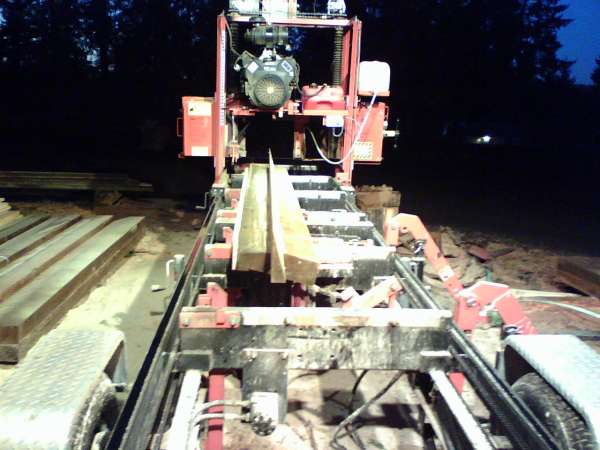 Milling at night 
Making some 4x8 sills with a 12 degree angle
