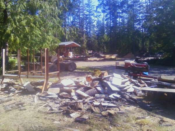 firewood pile
