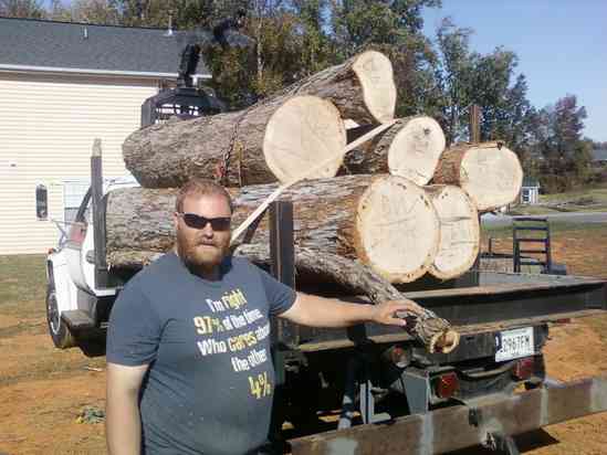 A whack of white oak logs, and Okrafarmer

