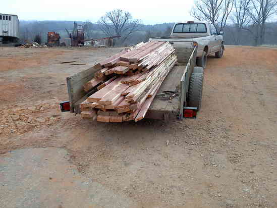 red cedar on trailer
