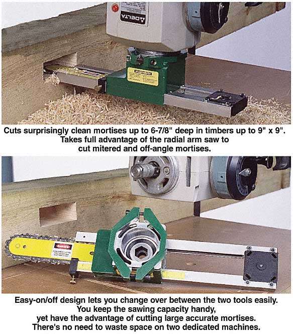 Radial Arm Mortising Attachment
