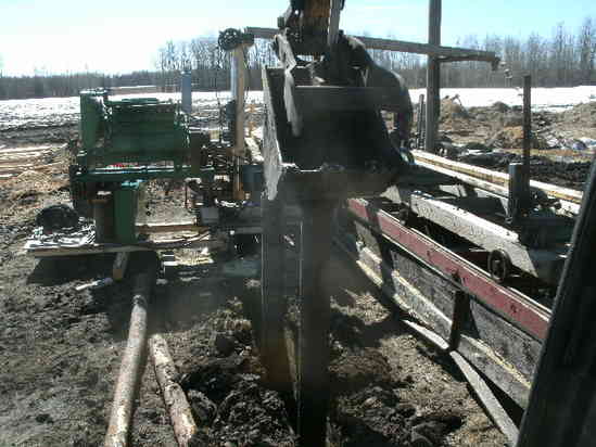 mill foundation
I had to dig threw frost so I can push pilings with trackhoe
