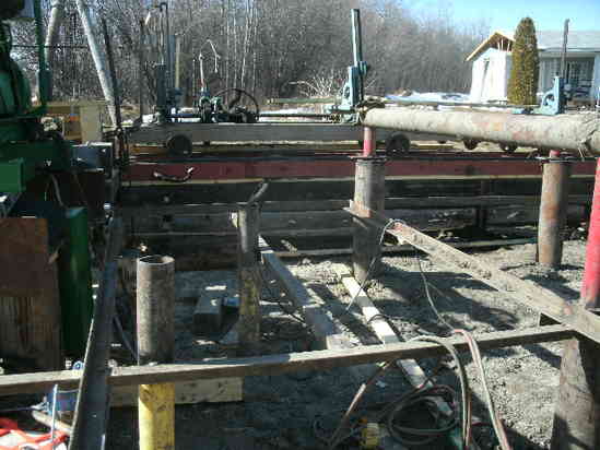 building platforms
welded angle irons to pilings
