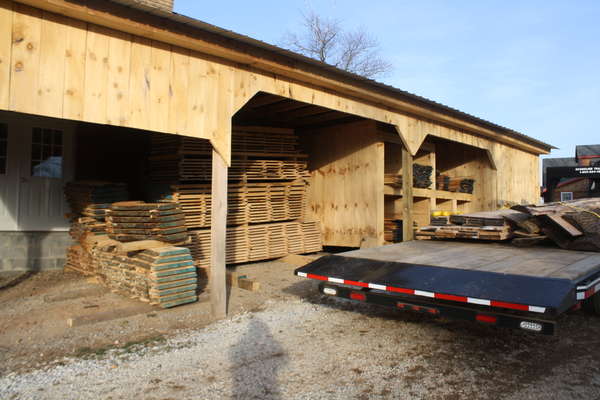 New lumber storage area.

