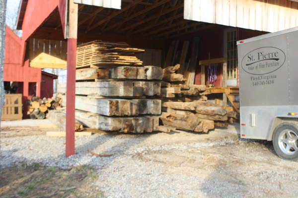 More storage for reclaimed beams and lumber.
