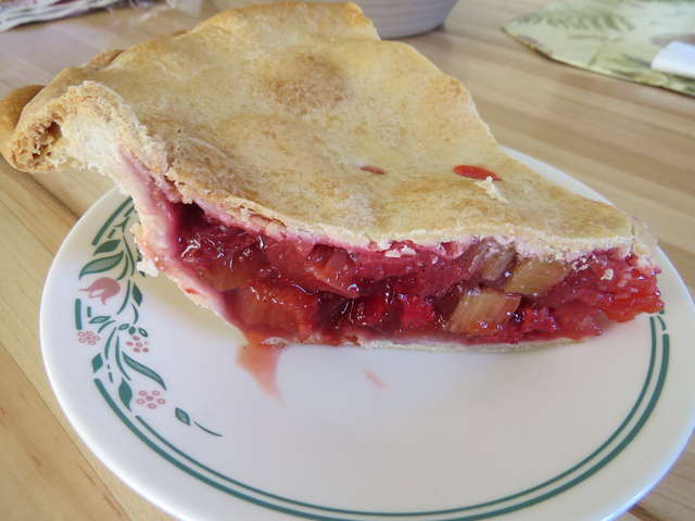 Strawberry rhubarb pie.
